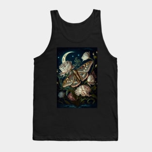 Wiccan witchcraft Moth and magic of night 3 Tank Top